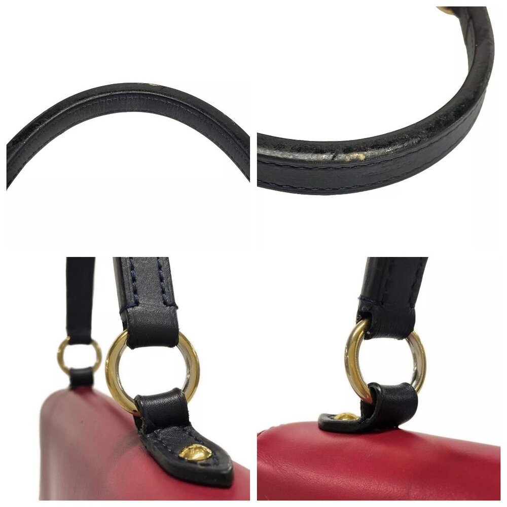 100% Authentic LOUIS VUITTON Cluny BB Monogram Bordeaux Navy Handbag 1063-102624 - Picture 7 of 14